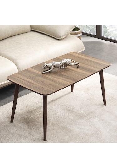 Vovvahome Luci Mdf Ahşap Orta Sehpa -Tesbih Cevizi