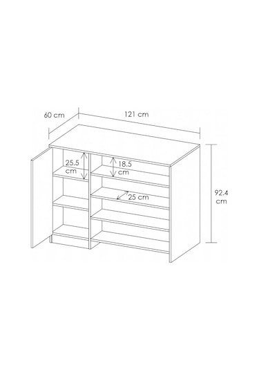 Mobilique Ada Çok Amaçlı Mutfak Dolabı 600-00-263