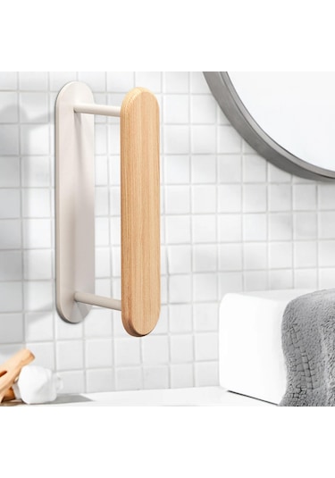 Homyl Çamaşır Makinesi Odası Için Giysi Askısı Düzenleyici Ahşap Rengi Diğer