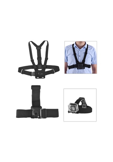 Teltree Gopro Hero6/5 Ve Xiaomi Yi Spor Kameraları İçin 7'li Aksesuar Seti - Kafa Ve Göğüs Kayışı, Depolama Çantası İle Tam Uyumlu