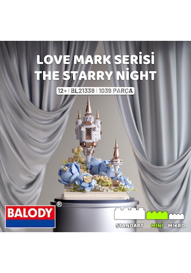 Balody The Starry Night Love Mark Serisi Yapı Bloğu Seti 1039 Parça