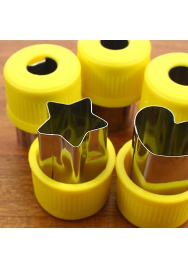 Sebze Meyve Kesici Kalıp 5 Şekil Kalıp Dilimleme Gıda Dekoratör Mutfak Aracı Üst