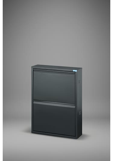 Lıccıa Metal Ayakkabılık 2 Li Model Antrasit