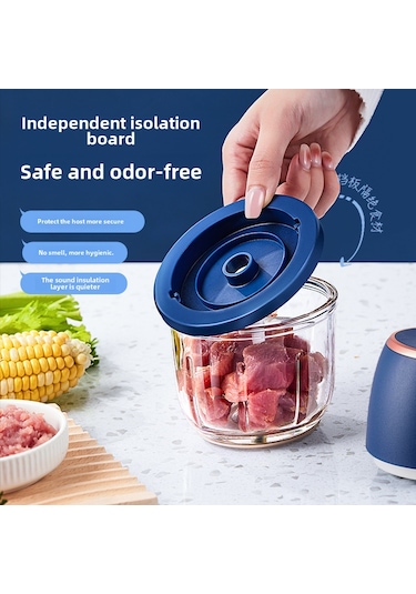 Fosenze Evde Sarımsak, Et Ve Sebzeleri Hızlı Çeviren Elektrikli Blender - 300ml Yeşil Pp Kupa İle 4 Yapraklı Geliştirilmiş Bıçak Diğer