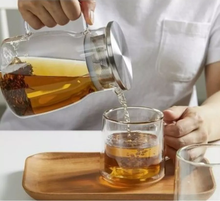 Cnglass Metal Kapaklı Filtreli Demlik 800 Ml 164566926 Beyaz