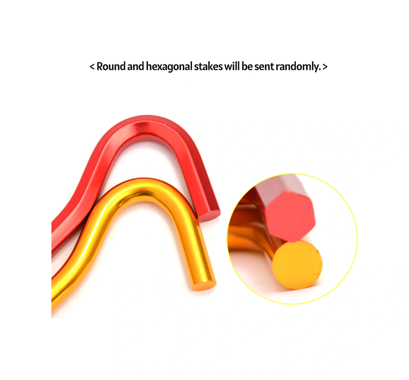 Neevoyu Kamp Çadırı Alüminyum Toprak Çivi 6 Adet - Dayanıklı, Hafif, Dökülme Engeli - Kırmızı 7 Tipi + Depolama Çantası Kırmızı