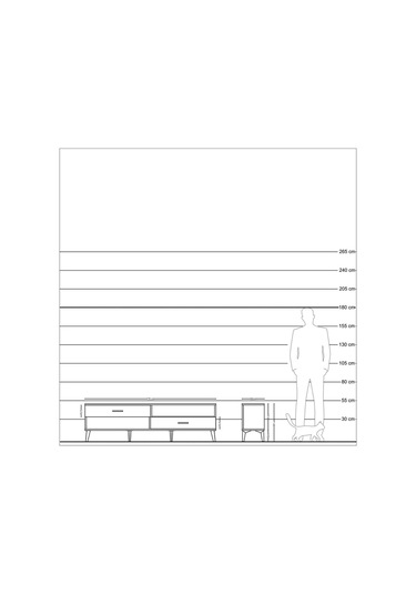 Arges Tv Ünitesi Tek Raflı 2 Çekmeceli 176x30x51 Çam-aytaşı/aytaşı Aytası/aytası