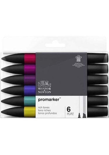 Winsor Newton Promarker 6lı Zengin Tonlar Kalem Seti 4832