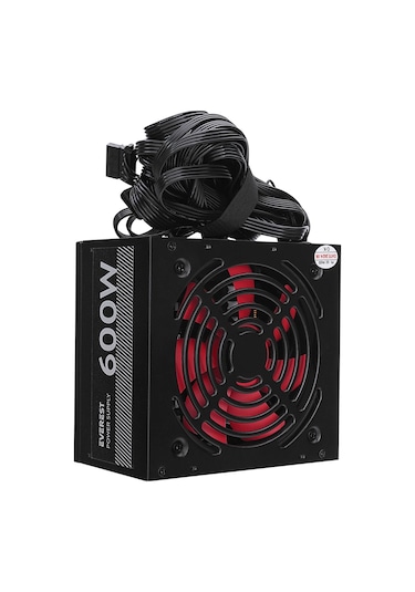 Everest Eps-600a, Peak 600w, 12cm Fan, Atx, Aktif Pfc, Gamıng Power Supply Psu Bulk