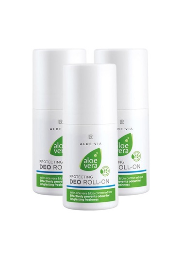 LR Aloe-Via Aloe Vera Doğal Unisex Roll-On Deodorant 50 ML x 3