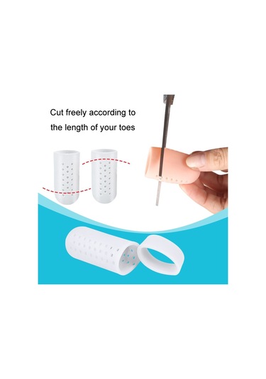 Sones 1 Çift Nefes Alabilir Delikli Ayak Koruyucuları Aşınmaya Karşı Kolluk L Beyaz