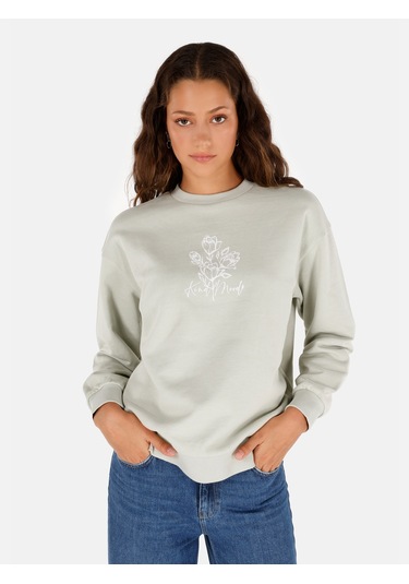 Colin's Colins Yeşil Kadın Sweatshirt Cl1070560 Q1.v2 Mgr Mint Yeşili Colin's Colins Yeşil Kadın Sweatshirt Cl1070560 Q1.v2 Mgr Mint Yeşili