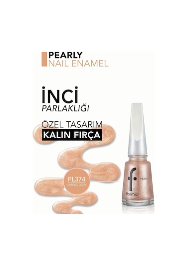 Flormar Pearly Yarı Şeffaf Sedefli Parlak Oje PL374 Crystal Light