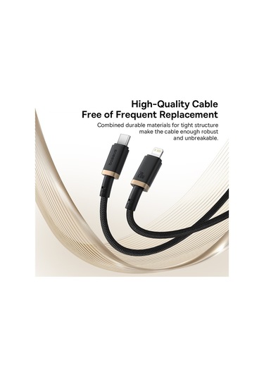 Baseus Dura Serisi Usb-c / Type-c'den 8 Pin 20w Hızlı Şarj Kablosu, Uzunluk:2m