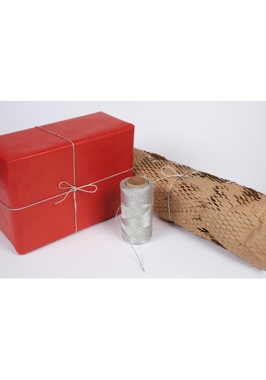 Gümüş Renkli Dekoratif İp - 100 M, Hediye Paketleme, Süsleme Ve El İşi Malzemesi, Dıy İpi