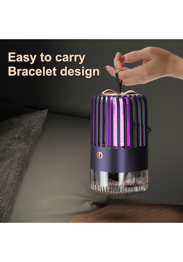 Lemestar Ev İçin Usb Li Mavi Kovucu Işık: 360 Led Işık İle Sinek Çekme, Turbo Motor G吸力, Yüksek Gerilimle Yok Etme Ve Görünür Depolama Kutusu