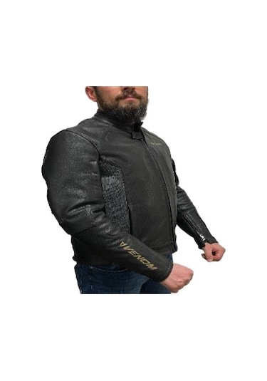 Venom D2 Racıng Motosiklet Ceketi - Siyah