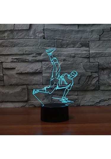 Wealthglow Renk Değiştiren 3d Dekoratif Şekilli Led Lamba - 12 Cm Ng5fys Siyah