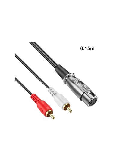 Sones Junsunmay 2 Rca Erkek - Xlr Dişi Stereo Ses Kablosu, Kablo Uzunluğu: 0,15 M