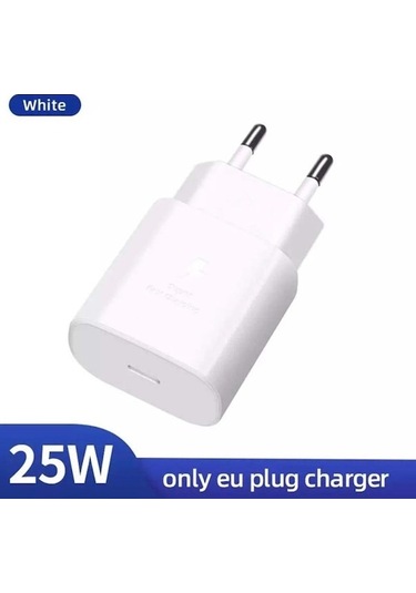 Pd 25w Hızlı Şarj Şarj Cihazı Samsung Uyumlu Galaxy S20 S21 S22 S23 Ultra Usb C Kablosu Us Hızlı Şarj Android Şarj Cihazı 56771103 Eu White Plug