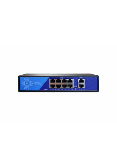 3dcool 3d-psf08-fg 10 Port Kamera Poe Switch 8xpoe 2xuplink Full Gigabit 120w 250mt
