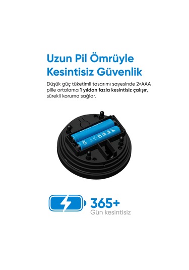 Şımart Akıllı Su Kaçağı Dedektörü Problu, 100db Alarm Sesli, Uygulama Bildirimli Siyah