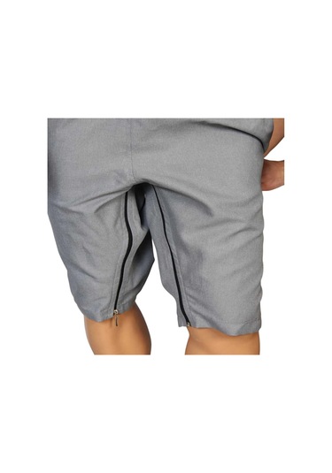 Benlife Kısa Kol Demans Tulumu Hasta Bakım Kıyafeti Gri