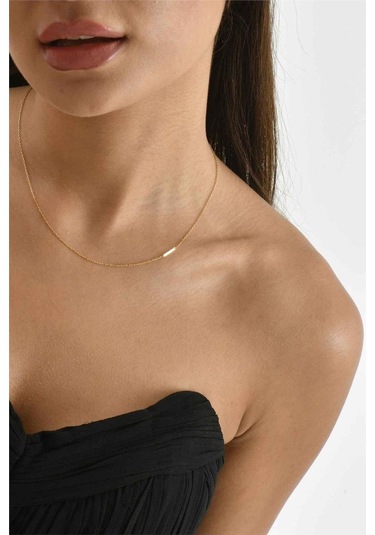 Minamis Silver 925 Ayar Gümüş I Harfi Kadın Köprücük Kolye-2295