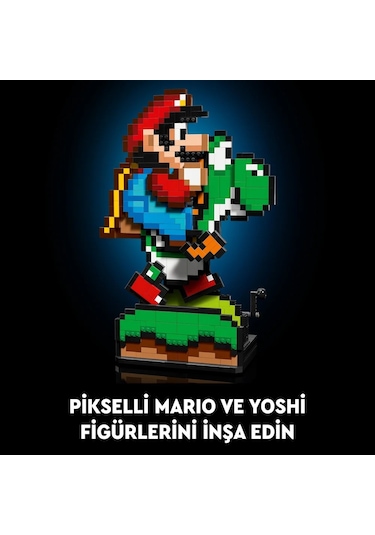 LEGO® Super Mario™ Super Mario World™: Mario ve Yoshi 71438 - Yetişkinler için Sergilenebilir Koleksiyonluk Yapım Seti (1215 Parça)