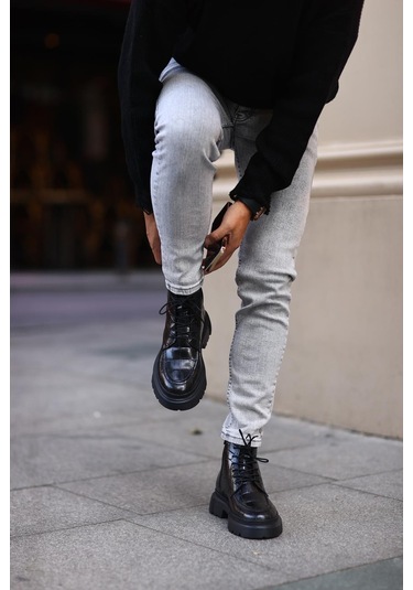 Serhat Özköroğlu - Siyah Deri Bot Siyah Siyah