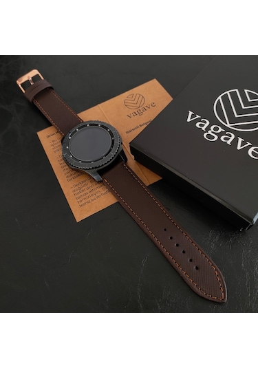 Vagave Samsung Uyumlu Active / Watch / Gear 20 Mm / 22 Mm Deri Kordon (497125572)
