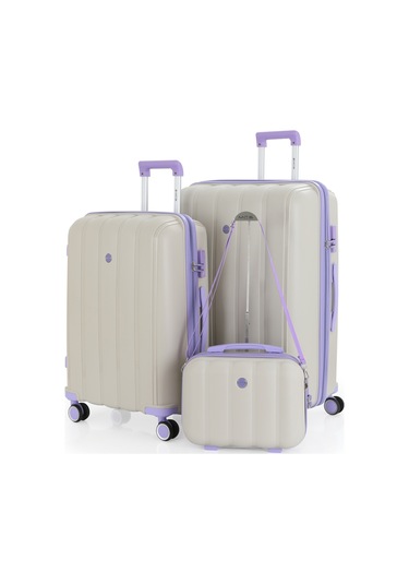Mçs Polipropilen 3lü Valiz Seti Büyük & Orta & Makyaj V305 S21yy1000078-set 10729 3'lü Set Çok Renkli