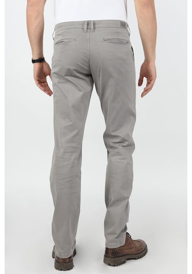 Erkek Fleto Cep Gabardin Pantolon Gri