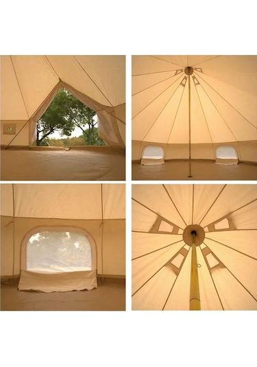 Efsane Kamp Orta Glamping Kamp Çadırı Kalın Kumaş 4 Mevsim Çok Renkli