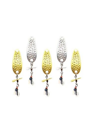 Homyl 5 Adet Fly Fishing Sinekler 5g-payetler-55x12.7mm