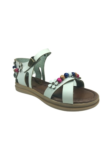 Ortopedikal Grafen Kız Çocuk Sandalet Deritozu Boncuklu Günlük (543633211) Beyaz