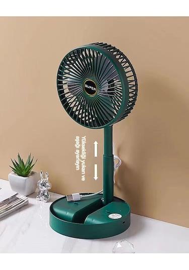 Eternal Luck Sessiz Teleskopik Katlanır Küçük Fan Beyaz