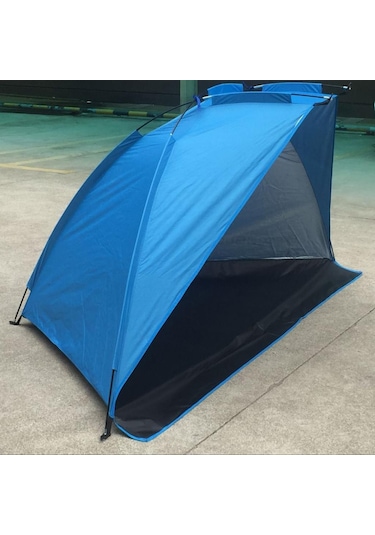 Suntek Plaj Çadırı Güneş Barınağı Gölgelik Açık Bahçe Mavi