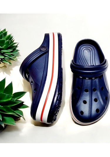 Günlük Sabo Hastane,hemşire,doktor Sandalet Terlik Lacivert - Kırmızı - Beyaz