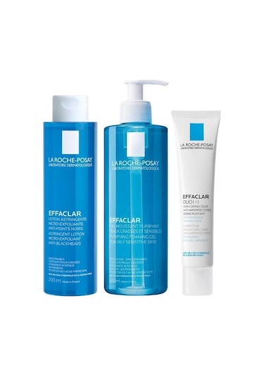 Akne Bakım Seti Effaclar Jel 400ml Effaclar Tonik 200ml Effaclar Duo 40ml