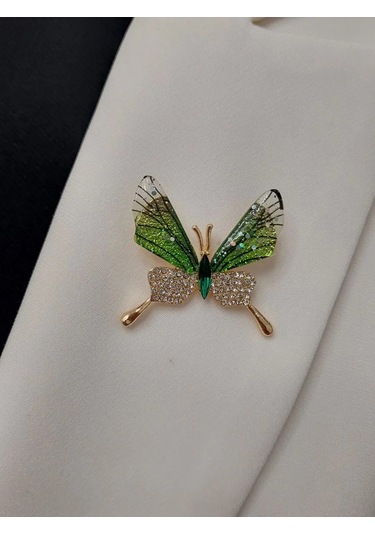 Fashion Jewelry Kelebek Broş 292544138 Yeşil