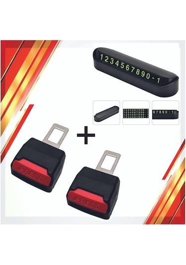 Araç Içi Kemer Yükseltici Toka 2 Adet Araç Içi Numaratör 1 Adet