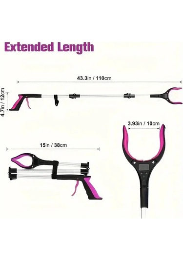 Chuangyinshop 1 Adet Ergonomik Metal Katlanır Kıskaç Pens 32 İnç Sarı Hafif Geniş Çeneli