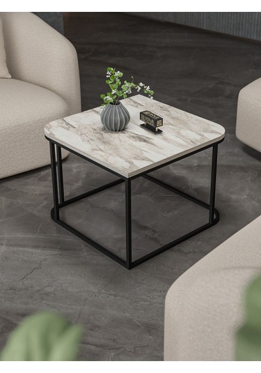 Orta Sehpa Tekli Damla Efes Bej