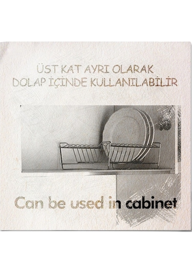 Teknotel İki Katlı Modüler Tabaklık Bulaşıklık Krom Kb010