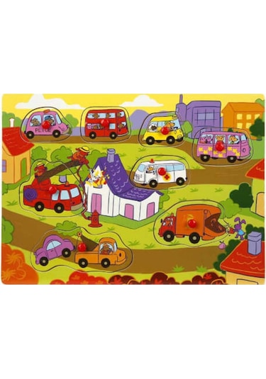 Ahşap Bultak Tutmalı Puzzle 8 Parça