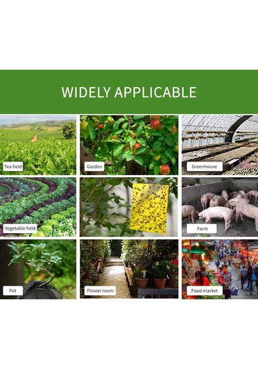 Geeroyoo Orman Bahçe Sebze Bahçesi İçin 20x25cm Sarı Çift Taraflı Tutkal Trapları - 20 Adet + Rastgele Renkli Bağlama İpi