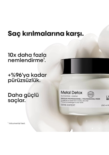 L'Oréal Professionnel Serie Expert  21 Metal Detox Renkli Açıcı İle İşlem Görmüş Saçlar İçin Maske 500 ML