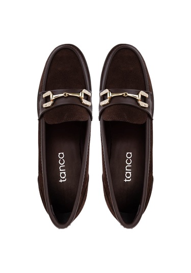 Tamer Tanca Kadın Hakiki Deri Kahverengi Makosen Ayakkabı 488 1385 Bn Ayk Sk25-26 Khv Suet/dr Kahve