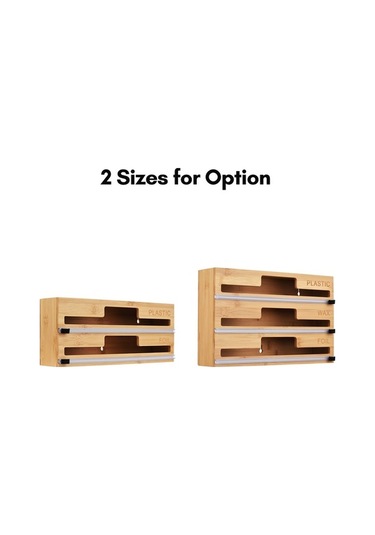 Pazly Kahverengi 2'li/3'lu Mutfak Ambalaj Dispenseri - Kayar Kesici Kahverengi